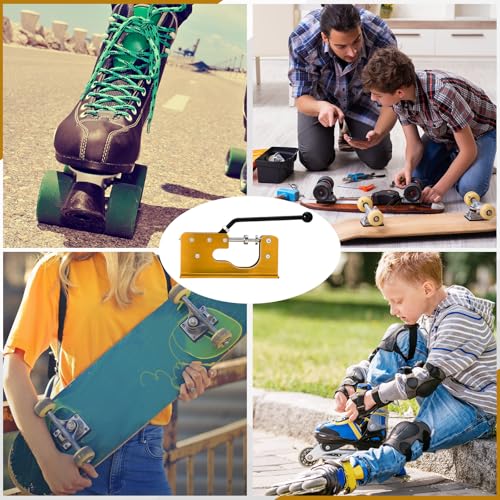 Bearing Press and Puller Wheel Bearing Press Skateboard Tool Fits 7mm 8mm Bearings for Skaters Skateboard, Inline, Longboard, Quad, Caster, and Cruiser Wheels - color: Gold