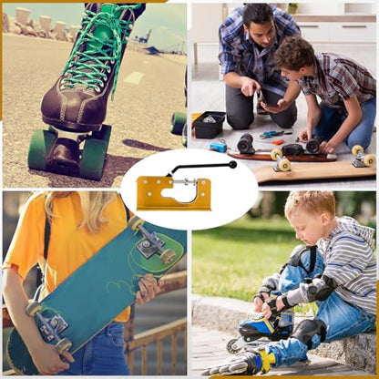 Bearing Press and Puller Wheel Bearing Press Skateboard Tool Fits 7mm 8mm Bearings for Skaters Skateboard, Inline, Longboard, Quad, Caster, and Cruiser Wheels - color: Gold