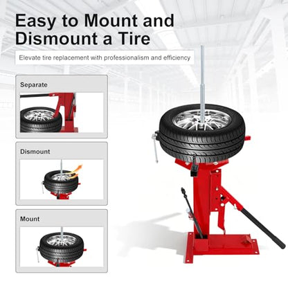 Multi Manual Tire Changer,Portable Tire Changer Machine Hand Bead Breaker Mounting Tool for 4" to 16.5" Tires,Heavy Duty Tire Changer for Car,Motorcycle,Truck,Home Garage and Car Beauty Shop