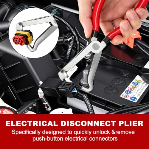 5 PCS Electrical Disconnect Pliers, Automotive Electrical Connector Separator, Electrical Plug Connector Disconnect Tool Car Clip Removal Plier Kit for for Cars, Trucks & SUVs