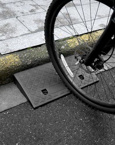 Heavy-Duty PVC Curb Ramp Set for Wheelchairs, Motorcycles, and Vehicles - 2 Pack, 2000lbs Load Capacity, All-Weather, Textured Surface