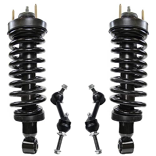 Detroit Axle - 4pc Front Struts Kit for 03-11 Crown Victoria | Mercury Grand Marquis 03-04 Marauder, 2 Stabilizer Sway Bar End Links 2 Struts & Coil Spring Assy Repl. Susp. Struts Shocks - size: 4QS47392/ sway kit