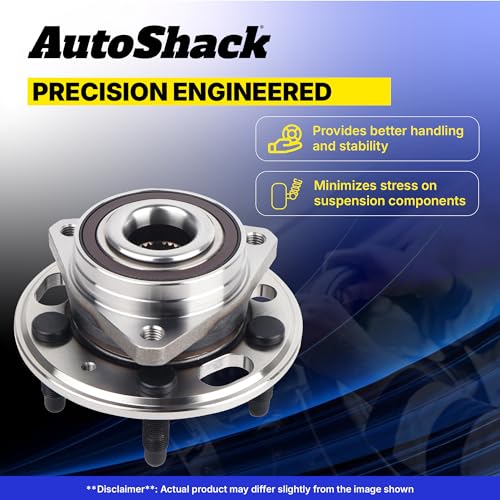AutoShack Front & Rear Wheel Bearing and Hub Repair for Jeep & Dodge, Patriot 2007-2013 Compass 2007-2013 Caliber 2007-2008, AWD 4WD L4 2.0L 2.4L - 5-Lug, Without ABS