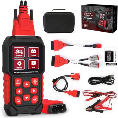 M4 Motorcycle Diagnostic Tool for Harley-Davidson, 17 Languages | Full-system 4-Pin/6-Pin motorcycle scanner with code reading and clearing, live data, service resets and active tests