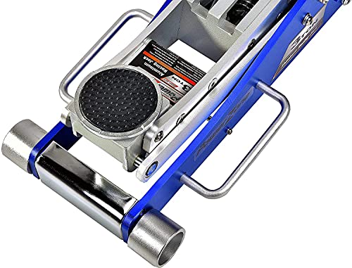 Power Zone 680068 Dual Pump Quick Lift 3 Ton Aluminum Racing Jack, Lift Range: 3-3/4” to 19-3/32”,Silver