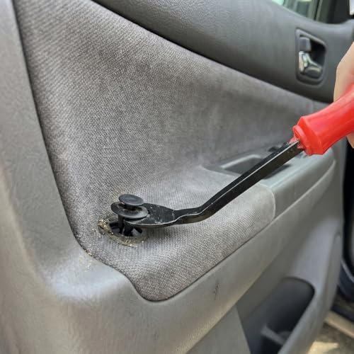 Car Clip Pliers Set, Professional Auto Clip Removal Pliers Tool with 3 Pcs Car Trim Removal Tool, Angled Jaw Trim Clip Release Tool Kit for Door Panel, Dashboard, Interior & Exterior Trim