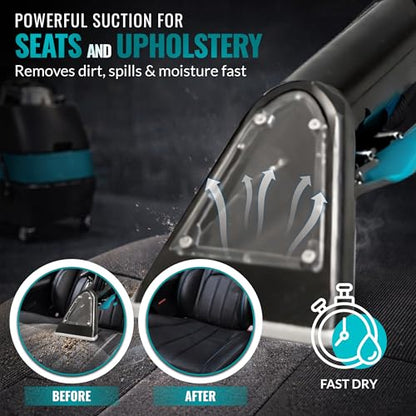 Max One Heated Spot Car Detailing Kit Interior Cleaner Machine - Strong Suction Auto Detailing Kit, 1 Gallon Portable Carpet & Upholstery Cleaner for Auto Detailing, Carpets, Furniture & Pet Stains