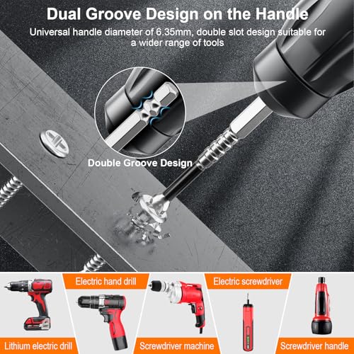 High Magnetic Screwdriver Drill Bit Set - 12Pcs K5 Impact Resistant Non Slip Bit - Magnetic Screwdriver Set - Screwdriver Bit Set - 25 50 65 70 90 150mm (12Pcs) - color: 12 Pcs