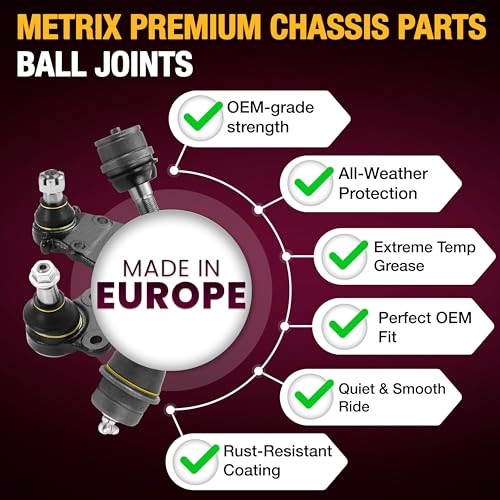 Metrix Premium Chassis Parts - Front Lower Ball Joint Fits 1983-1986 Nissan 720 4WD, 1986-1994 Nissan D21 4WD, 1987-1995 Nissan Pathfinder, 1995-1997 Pickup 4WD, Replacement K9347, Made in Europe - size: K9347