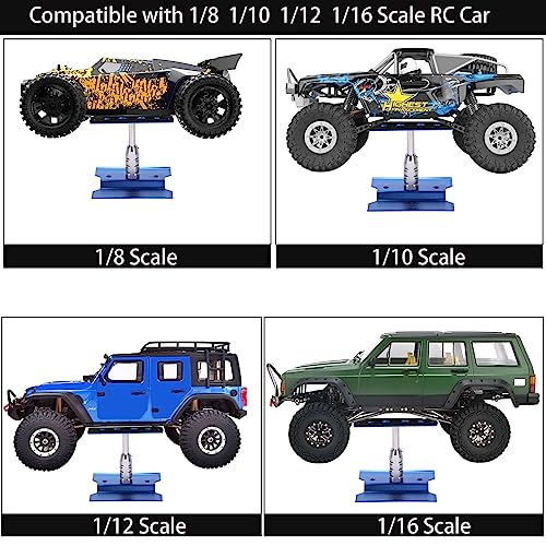 RC Car Repair Work Stand 532 PCS RC Repair Tool Screws Set Kit 360 Degree Rotation RC Repair Station Screwdrivers Screws Pallet Kit for 1/8 1/10 1/12 1/16 1/18 RC Crawler Truck Buggy Tool Set - color: Blue