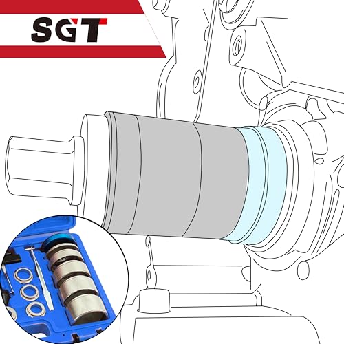 SGT Crank Bearing Camshaft Seal Installer and Remover Set,22pcs Crank Bearing Camshaft Seal,Crankshaft Camshaft Oil Seal Puller Tool Kit,Crankshaft Seal Kit for Automotive Engine Repair - color: Blue