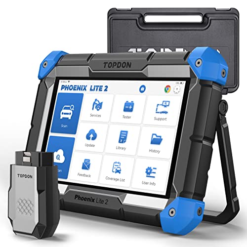 TOPDON Phoenix Lite 2 Bidirectional Scan Tool, OBD2 Scanner, Function as ONE/AD900 Lite, ECU Coding, Wireless Automotive Diagnostic Scanner, 34+ Reset Services, FCA AutoAuth, 2 Years Free Update