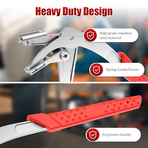 Car Clip Pliers and Trim Removal Tool, Heavy Duty Panel Clip Removal Pliers, Stainless Steel Leverage Design Non Slip Handle, Auto Fastener Rivet Remover for Door Panel Interior and Exterior Trim