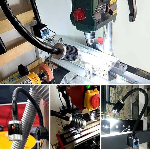 Led Machine Light 110/220/24V IP68 Waterproof Work Light, Agnetic Work Light Bar,Industrial Flexible Gooseneck Lamp Magnetic Switch Base,Work Light For Lathe Milling Lighting ( Size : 6W-24V )