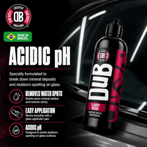 DUB BOYZ Water Spot Remover for Cars - 16oz Hard Water Stain & Mineral Deposit Cleaner, Safe for Glass, Chrome & Paint, Fast-Acting Spray Lady