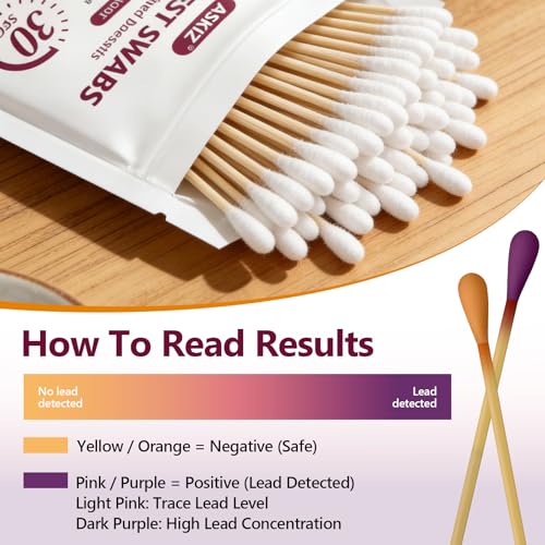 120 Swabs Lead Test Kit,Quick Results in 30s Lead Detector,Enhanced Lead Testing Formulation at Home Lead Paint Test Kit Testing for Paint,Crockery,Toys,Jewellery,Metals, Ceramics,Woodwork - size: 120 Swab