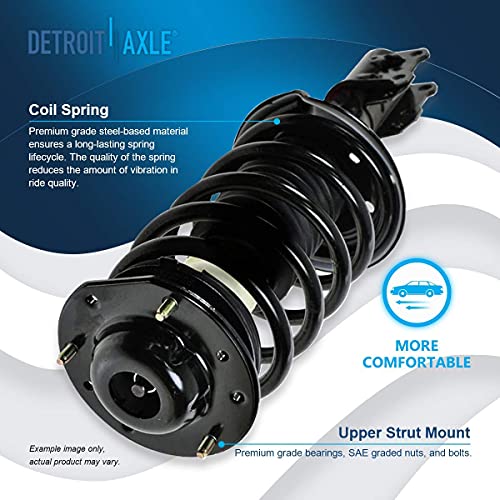 Detroit Axle - 2 Front Struts w/Coil Spring for 2004-2012 Chevrolet Malibu | 2005-2010 Pontiac G6 2007-2009 Saturn Aura, 2 Struts w/Coil Springs Assembly 2008 Replacement Shocks - size: 172199_172200/PAIR