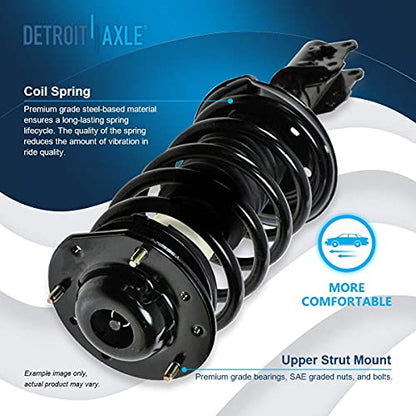 Detroit Axle - 2 Front Struts w/Coil Spring for 2004-2012 Chevrolet Malibu | 2005-2010 Pontiac G6 2007-2009 Saturn Aura, 2 Struts w/Coil Springs Assembly 2008 Replacement Shocks - size: 172199_172200/PAIR