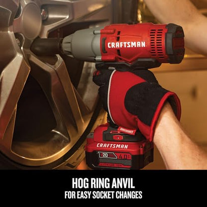 CRAFTSMAN V20 RP 1/2 inch Cordless Impact Wrench Kit, Brushless, 4Ah Battery and Charger Included (CMCF900M1) - style: Impact Wrench Kit
