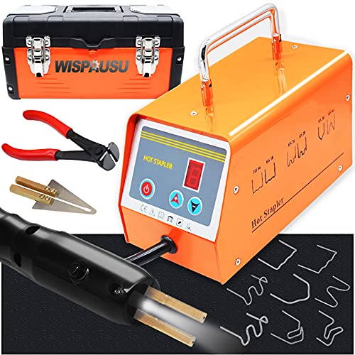 Plastic Welding Kit with 800PCS Staples/5-Levels Power/LED Display Light, 110V Car Bumper Hot Stapler Gun Plastic Welder Machine