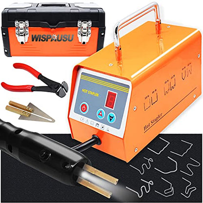 Plastic Welding Kit with 800PCS Staples/5-Levels Power/LED Display Light, 110V Car Bumper Hot Stapler Gun Plastic Welder Machine