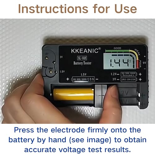 Battery Tester for AA AAA C D 9V & Household Batteries Battery Checker