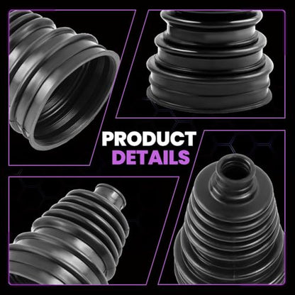 Upgrade 2PCS Universal CV Axle Boot Repair Kit, Not Split CV Boots, Fits 26mm-34mm Shafts, 4.92" (125mm) Height, Premium Silicone, Seals Out Dirt & Moisture, Includes 4 Stainless Steel Clamps - size: Kit 2