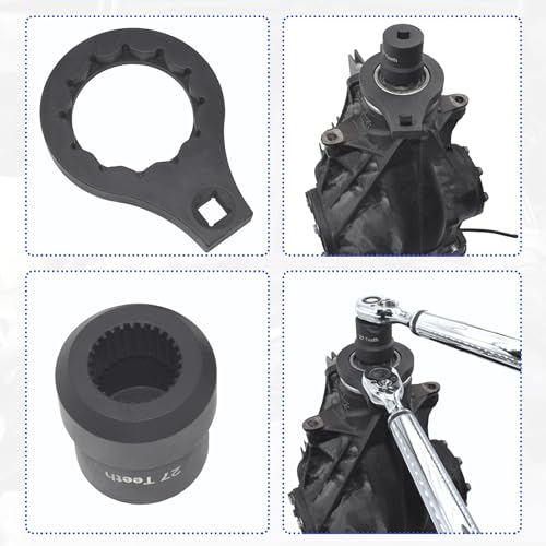 Rear Drive Axle Differential Installer Remover Tool Kit | Compatible with BMW M2 M3 M4 E70 E71 E82 E90 E91 F12 F13 X3 7 Series Replace 335040 335050 335060 with 27/34/37 Teeth Socket - size: 13pcs