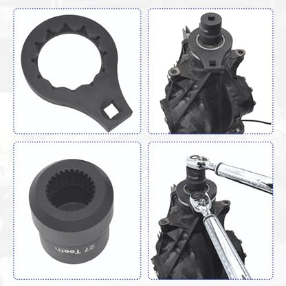 Rear Drive Axle Differential Installer Remover Tool Kit | Compatible with BMW M2 M3 M4 E70 E71 E82 E90 E91 F12 F13 X3 7 Series Replace 335040 335050 335060 with 27/34/37 Teeth Socket - size: 13pcs