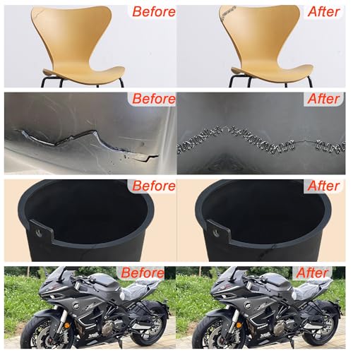 3000 PCS Plastic Welding Staples with Storage Box, 6 Different Shapes Hot Staples for Repair All Car Bumpers Cracks Daily Plastics Welder Supplies