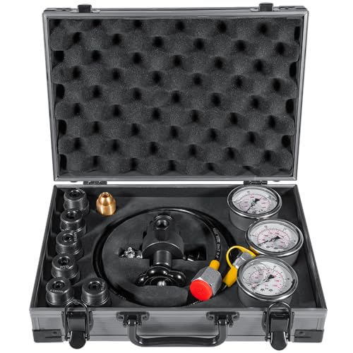 GK-01 Hydraulic Accumulator Nitrogen Charging System Nitrogen Fill Kit Pressure Test Gauge Kit Gas Charging Tool 3 Gauge 7 Couplings Gas Hose Main Valve CGA580 Adapter 100/250/400Bar 1500/4000/6000PSI - style: 3 Gauges 7 Test Couplings