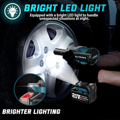 Cordless Electric Impact Wrench (2000N.m/1500Ft-lbs) - style: 2000N.m/1500Ft-lbs
