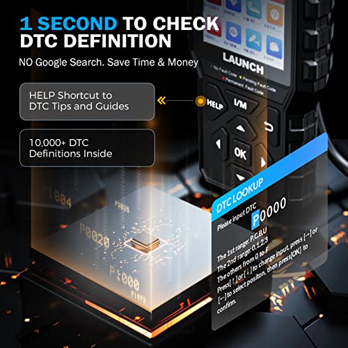 Launch CR529 OBD2 Diagnostic Scan Tool Code Reader for Car After 1996 | Check Egine Light, Read and Clear Codes, One Click 1/M, for DIYers, Lifetime F-ree Updates, 5 Yrs Backup, Gift Choice
