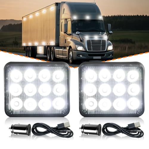 2PCS LED Magnetic Strobe Lights, White Strobe Beacon Warning Light | Battery Operated Portable Wireless Beacon Road Flares Emergency Rechargeable Flashing Lights for Vehicles, Truck, ATV,Van,RV - color: White
