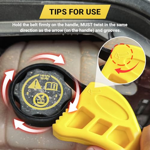 KONON Strap Wrench Set Adjustable Rubber Belt Wrench for Oil Filter Wrench Set, Jar Opener, Shower Head, Water Filter, 4" (Small) & 6"(Large), 2-pack