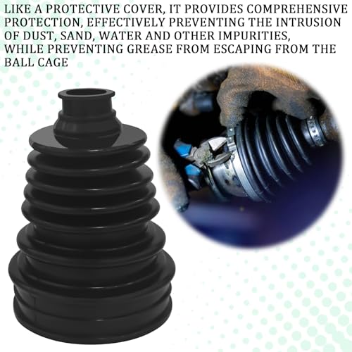 CV Boot Repair Kit Engineer CV Joint Boot Clamp Kit Rubber Universal Rack and Pinion Boot Set with Stainless Steel Clamps, Velocity Joint Boot Front Outer for Toyota Camry Highlander