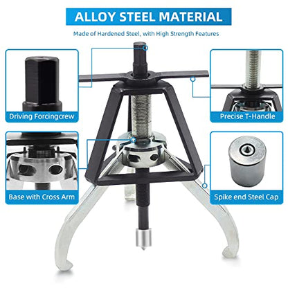 BESTOOL 3 Jaw Gear Puller,20 Ton Pulley Puller Tool, Removal Tool for Gears, Pulley, Flywheel - size: 3Jaw 20 Ton