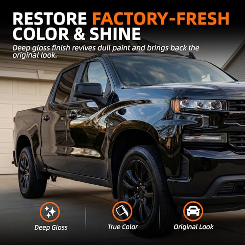 Liquid Cleaner Wax for Cars - 2 in 1 Car Wax Cleaner & Shine in One Step, Easy to Use Liquid for Paint Protection, Water Beading & Gloss for Black White Cars - 10.58 oz