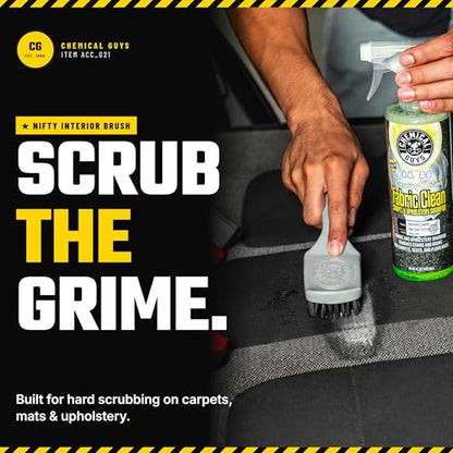 Chemical Guys, The Nifty Interior Detailing Brush 2 Pack, Soft Bristle Cleaning Tool for Car Vents, Dashboards, Steering Wheels, Door Panels, Cup Holders, Auto Interior Detail Brush Set - Grey - size: 2 Pack