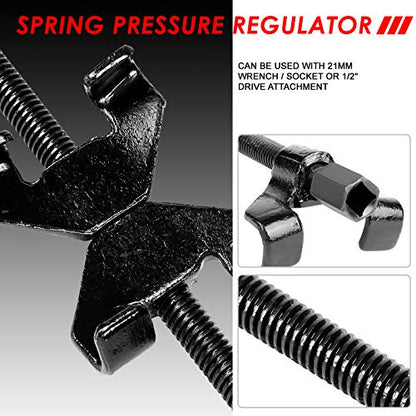 Auto Dynasty 2pcs 15 Inches Heavy Duty Strut Coil Spring Compressor Kit Remover Installer Automotive Suspension Tools
