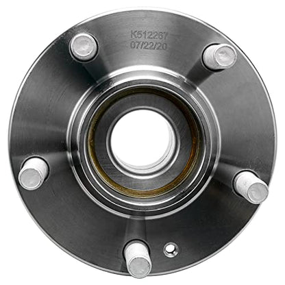 Detroit Axle - 2 Rear Wheel Bearing and Hubs Assembly with ABS Ring & 5-Lug for Kia Sportage 2005-2010 & Hyundai Tucson 2005-2009, FWD & 4-Wheel ABS Only - style: 512267 x2/Pair