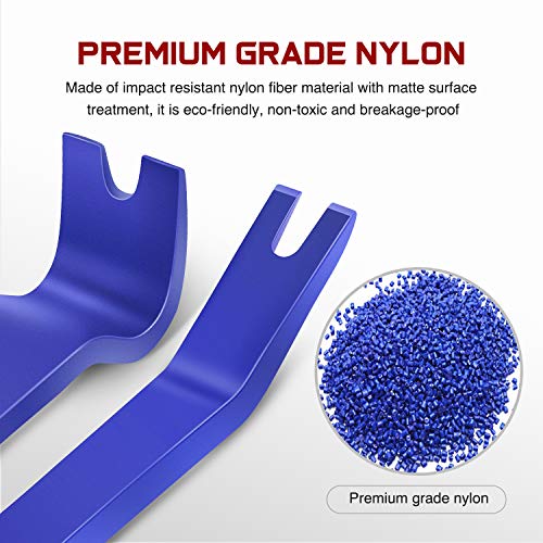 Nilight 5PCS Auto Trim Removal Tool Set for Car Audio Dash Panel Window Molding Fastener Remover Tool Kit - color: Blue, size: 5Pcs
