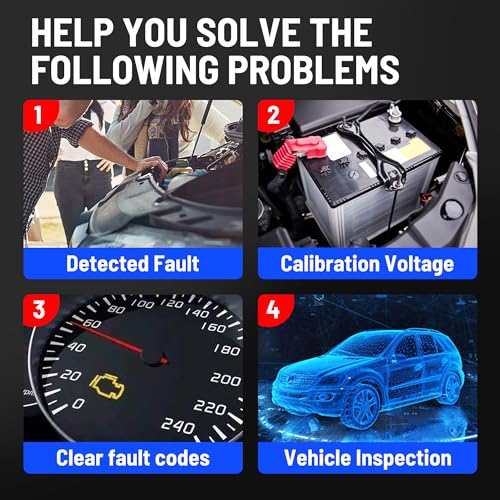 AT300 Car Code Reader, OBD2 Car Code Scanner Check Engine Light Fault Code Reader Scanner CAN Diagnostic Tool for All OBDII Protocol Cars,Cranking Test - color: AT300