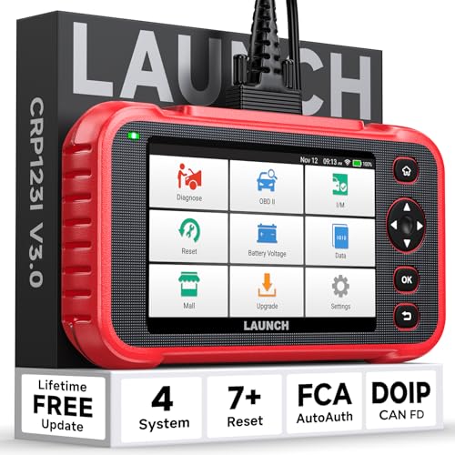LAUNCH CRP123I V3.0 Elite OBD2 Scanner Diagnostic Tool with DOIP & CAN FD, 2026 New Code Reader for Cars and Trucks, Engine ABS SRS Transmission Car Scanner, Oil/EPB/DPF/SAS/Throttle Relearn