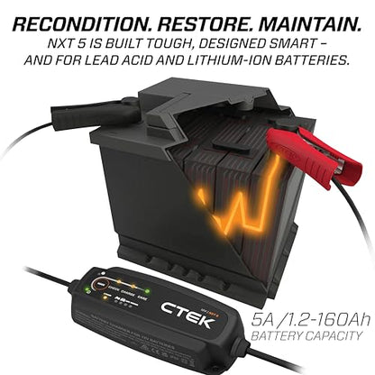 CTEK 40-658 NXT 5 Fully Automatic 4.3 amp Battery Charger and Maintainer 12V