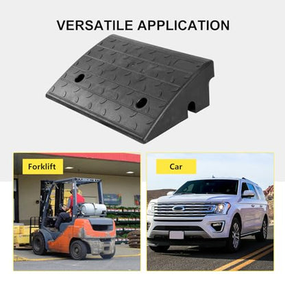 Vlinow Rubber Curb Ramp, 4/5/6/7" Rise Height 2 Pack, Heavy-Duty 33069 lbs Capacity Threshold Ramps, Auto Curb Ramps, Vehicle Ramps, Driveway Curb Ramps for Cars, Wheelchairs, Bikes, Motorcycles - size: 5 inch (2 Pack)