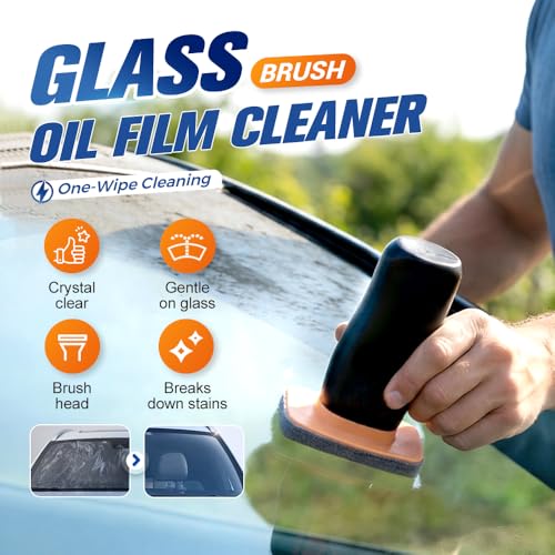 2026 Handheld Glass Oil-Film Remover, New Upgrade Emulsion Cleaner Glass Cleaning Board for Cars, Multifunctional Oil Film Remover for Windshield, Car Glass Brush for Car Maintenance (1, 100g) - size: 3.5 Ounce (Pack of 1)