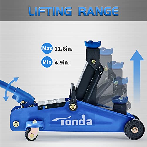 TONDA Floor Jack, Hydraulic Car Jack, Blue | 3,800 lb Capacity - color: 2T Blue