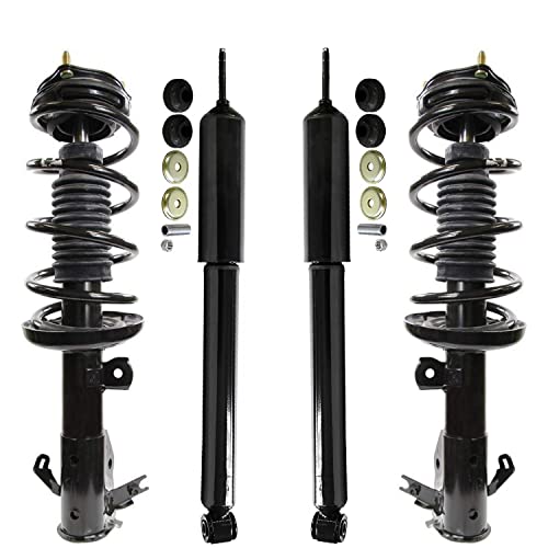 Detroit Axle - 4pc Struts Shock Absorbers Kit for 13-15 Honda Civic, 2 Front Struts w/Coil Spring 2 Rear Shocks Absorbers 2013 2014 2015 Replacement Suspension - size: 4AQ47093/Shock Kit