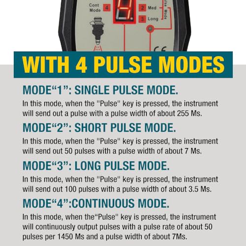 ALLOSUN Fuel Injector Tester Upgraded 8 Pulse Modes DIY Cleaning Tools Kit Automotive 12V Fuel System Diagnostic Detector